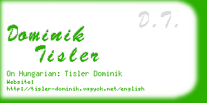 dominik tisler business card